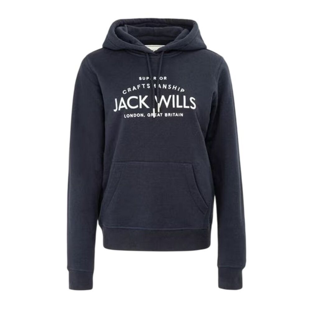 Jack Wills Womens/Ladies Graphic Logo Hoodie / Navy